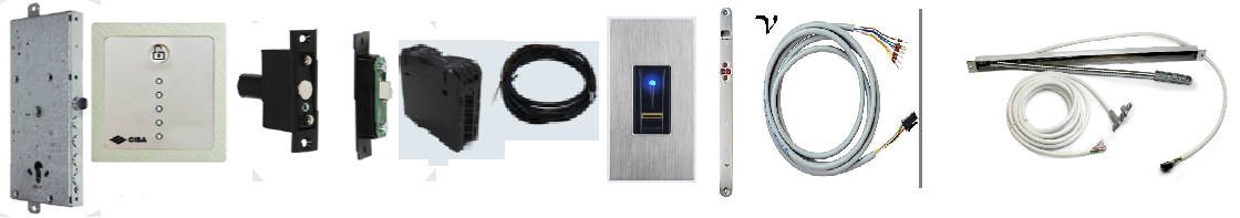 комплект биометрии и электромоторного замка для входной двери