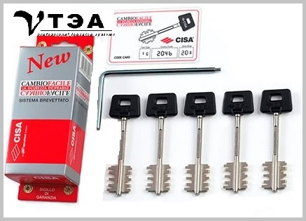 Комплект ключей CISA для перекодировки сувальдного замка.