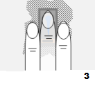 расположение пальца 3
