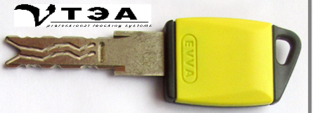 визуальное изображение ключа evva 3 ks с пластиковой головкой